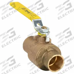 APOLLO Manual Two-Way Ball Valve: 1 in, Bronze, Straight, Sweat x Sweat, 600 psi Max. Pressure (CWP) (MPN 77C20501A). Key specifications — Brand: APOLLO; Handle: Lever.