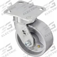 APPROVED VENDOR Plate Caster: Corrosion-Resistant, Swivel, Iron, 5 in Wheel Dia, 2 in Wheel Wd, 4 in (MPN P25S-D050R-14). Key specifications — Wheel/Tread Color: Gray; Brand: APPROVED VENDOR; Roll Up: Swivel.