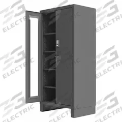 DURHAM MFG Storage Cabinet: 36 in x 24 in x 78 in, Legs, 4 Adj Shelves, Gray, Gray, Swing (MPN 3702CXC-BLP4S-95). Key specifications — Base Type: Legs; Cabinet Color: Gray; Frame Assembled: Assembled; Brand: DURHAM MFG.