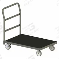 APPROVED VENDOR Platform Truck: 1,400 lb, 48 in L x 36 in W x 7 7/8 in H Deck, Solid, 12 ga Deck (MPN EPTRM36485PU95). Key specifications — Side Panel Type: No Side Panels; Brand: APPROVED VENDOR; Color: Gray; Caster/Wheel Configuration: (2) Rigid.