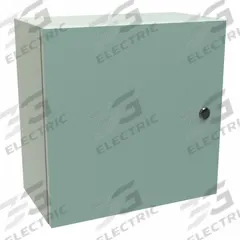 HAMMOND Electrical Enclosure: Steel, 16 in x 16 in x 8 in, NEMA 12/3R/4, Solid Cover, Hinged (MPN EN4SD16168GY). Key specifications — Closure Method: 1/4-Turn Latch; Brand: HAMMOND; Knockouts: Not Included.