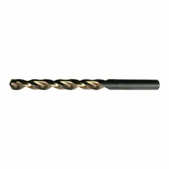 CLE-LINE Jobber Length Drill Bit: 7/64", 135° Split Point, Black & Gold HSS, Parabolic Flute (MPN C18433). Key specifications — attr1225567: 0.1094.