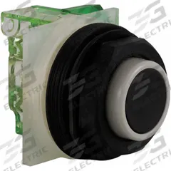 SCHNEIDER Extended Push Button Operator: Non-Illuminated, Extended Profile, Non-Metallic, 30 mm, 1NO (MPN 9001SKR3BH5). Key specifications — Brand: SCHNEIDER; Action: Momentary; Series: 9001SK; Push Button Material Type: Non-Metallic.