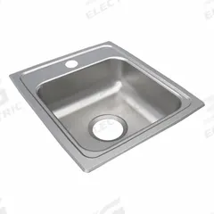 JUST MANUFACTURING Bowl Drop-In Sink: 17 1/2 in Overall Lg, 15 in Overall Wd, 6 in Bowl Dp, 1 Bowls (MPN SBLADA1815A603-J). Key specifications — Brand: JUST MANUFACTURING; Color Family: Silver/Gray.