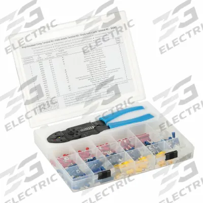 GRAINGER Wire Terminal Kit: 194 Pieces, 22 AWG – 10 AWG Wire Sizes - Mixed Wire Connector & Terminal Sets