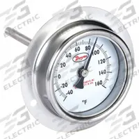 DWYER Clip On Thermometer: -40°F to 160°F, ±2% Accuracy, 2 1/2 in Dial Dia, 9 in Probe Lg (MPN BTPM29041). Key specifications — Brand: DWYER; Accuracy: ±2 %.