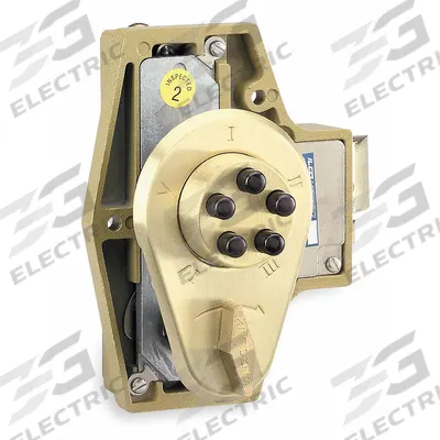 SIMPLEX Deadlocking Spring Latch: 2 1/8 in Door Thick - Max, Brass (MPN 922-04) - Mechanical Keyless Access Deadbolts