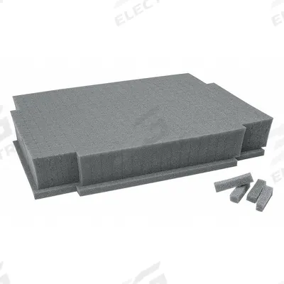 MAKITA Foam Insert: Gray, 15 1/2 in Overall Wd, 11 5/8 in Overall Lg, 0 Compartments - Tool Storage Foam Inserts
