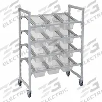 CAMBRO Flex Station: 4 Traverses, 67 1/4 in Ht, 24 in Dp, Speckled Gray, Polypropylene, 48 in Lg (MPN CPM244867FX1)