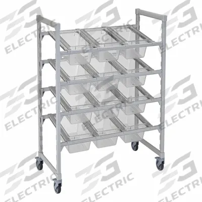 CAMBRO Flex Station: 4 Traverses, 67 1/4 in Ht, 24 in Dp, Speckled Gray, Polypropylene - Furnishings, Appliances and Hospitality