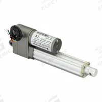 DUFF-NORTON Linear Actuator: LT, 27 lbf Rated Load, 4 in Stroke, 12V DC, IP66 (MPN LT25-1-100P). Key specifications — Nut Material: Plastic; Position Feedback Option: Potentiometer.