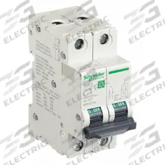 SCHNEIDER IEC Supplementary Protector: 10 A Amps, 14kA at 240V AC, Screw Clamp, C60SP, C (MPN M9F22210). Key specifications — Terminal Connection: Screw Clamp; AC Voltage Rating: 240/415/440V AC; Curve Type: C; DC Voltage Rating: Not Rated; Max. AIR Rating: 14kA at 240V AC; Series: C60SP; Brand: SCHNEIDER.