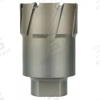 MILWAUKEE Annular Cutter: 2 7/8 in Cutter Dia, 2 in Max Cutting Dp, Pilot Pin Included, Bright (MPN 49-57-2870). Key specifications — attr253884: Yes; attr253885: Bright; attr253886: Carbide; attr253888: Fractional Inch; attr277149: MILWAUKEE.