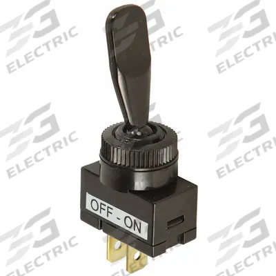 BATTERY DOCTOR Automotive Switch: Toggle Switch, SPST, 2 Connections, Off/On, Black, Black - Automotive Toggle Switches