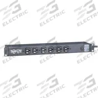 TRIPP LITE Power Distribution Unit: 120V AC, 6 Outlets, NEMA 5-15R, Non-Metered, 1 RU, Front Facing (MPN RS-0615-F). Key specifications — Plug Type: NEMA 5-15P; Brand: TRIPP LITE; Maximum Input Voltage: 120V AC; Receptacle Type: NEMA 5-15R; Mounting Location: Horizontal Rack; Facing: Front.