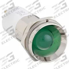 APPROVED VENDOR Protruding Panel Light: 16 mm Panel Mounting Hole Dia, LED, Green, Protruding Head (MPN 24M159). Key specifications — Brand: APPROVED VENDOR; Electrical Connection: 0.11 Male Quick Disconnect.