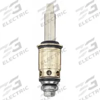 CHICAGO FAUCETS Cartridge: Use with Hot/Cold Water, Brass, Nickel Plated, Compression, (1) Cartridge (MPN 274-XTRHJKABNF). Key specifications — For Water Temperature: Hot/Cold; Compatible Brand: Chicago Faucets; Product Type: Cartridge; Includes: (1) Cartridge; Material: Brass.