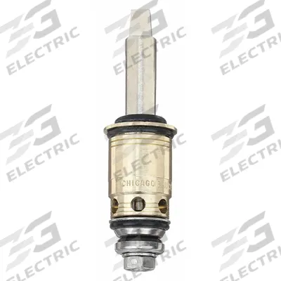 CHICAGO FAUCETS Cartridge: Use with Hot/Cold Water, Brass, Nickel Plated, Compression - Compression Faucet Cartridges