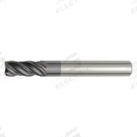 WIDIA HANITA Corner Radius End Mill: Carbide, AlTiN Coated, 4 Flute, 5 mm Mill Dia, 13 mm LOC (MPN 477805002MT)