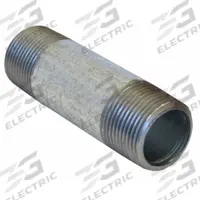 Pipe: 3 in Nominal Pipe Size, 6 ft Lg, Schedule 40, Galvanized Steel, Threaded on Both Ends, Welded (MPN 0331252650). Key specifications — Manufacture Location: Made in USA; Brand: BECK; Connection Type: Male NPT x Male NPT; Pipe Material: Galvanized Steel.