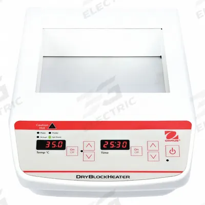 OHAUS Heat Block: 16 7/8 in Overall Dp, 3 1/2 in Overall Ht, 8 in Overall Wd - Dry Baths