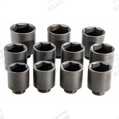 PROTO Impact Socket Set: 1 in Drive Size, Small Set (0-50 pieces) Set Size, 11 Pieces - SAE Impact Socket Sets