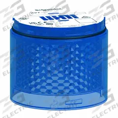 SCHNEIDER ELECTRIC Tower Light Module: Flashing, 24V AC/DC, Blue, 2 13/16 in Overall Dia, XVB7C56. Key specifications — Brand: SCHNEIDER; Compatible with Series: Harmony XVB7; Lens Color: Blue; Operating Voltage: 24V AC/DC; Manufacturer Part Number: XVB7C56.
