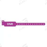 ID Wristband: DNR, 10 1/4 in Overall Lg, 1 3/8 in Overall Wd, Plastic, Purple, 500 PK (MPN ALR-PW-36). Key specifications — attr1085229: Purple; attr1126094: Purple.