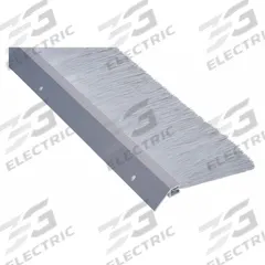 NATIONAL GUARD Door Weatherstripping: Brush Insert, 4 ft Lg, 4 1/2 in Wd, 3 1/2 in Ht (MPN I-624A-48"). Key specifications — Insert Material: Nylon; Flange Material: Aluminum; Brand: NATIONAL GUARD.