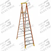 WERNER Podium Stepladder: 12 ft Ladder Size, Fiberglass, 300 lb Load Capacity, 56 lb Wt (MPN PD6210). Key specifications — Brand: WERNER; Included Features: Guard Rail.
