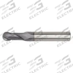 WIDIA HANITA Ball End Mill: Carbide, TiAlN Coated, 2 Flute, 3/16" Mill Dia, 1" LOC, 4" OAL (MPN I2B0187T100X)