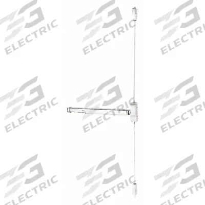 PRECISION Surface Vertical Rod: 48 in Max Door Wd - Surface Vertical Rod Push Bars