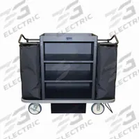 ROYAL BASKET TRUCKS Housekeeping Cart: Black, 47 in Overall Ht, 22 in Overall Wd, 55 in Overall Dp (MPN G55-KKX-M3C-2DN). Key specifications — Includes: (2) Bags; Lockable: No; Brand: ROYAL BASKET TRUCKS.