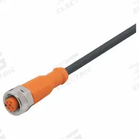 Single-Ended Cordset: M12 Female Straight X Bare Wire, 5 Pins, Black, PUR, 20 m Cable Lg (MPN EVC083). Key specifications — Cable Jacket Color: Black; End 1 Gender: Female; End 1 Mounting Orientation: Straight; End 2 Connection Type: Bare Wire; IP Rating: IP68; Brand: IFM; Wire Size: 0.34 sq mm; Cable Jacket Material: PUR.