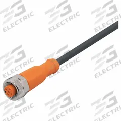 Single-Ended Cordset: M12 Female Straight X Bare Wire, 5 Pins, Black, PUR, 20 m Cable Lg (MPN EVC083). Key specifications — Cable Jacket Color: Black; End 1 Gender: Female; End 1 Mounting Orientation: Straight; End 2 Connection Type: Bare Wire; IP Rating: IP68; Brand: IFM; Wire Size: 0.34 sq mm; Cable Jacket Material: PUR.