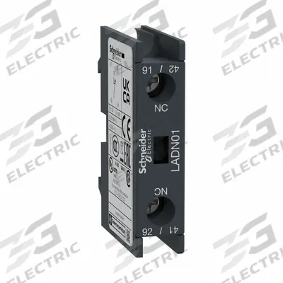 SCHNEIDER Auxiliary Contact Block: 1NC, 10 A Max Current (AC), Front Mount - Schneider Electric Auxiliary Contacts