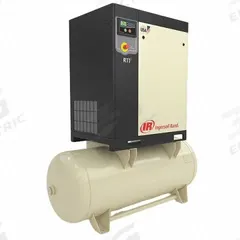INGERSOLL RAND Rotary Screw Air Compressor: Horizontal, 15 hp, 56.1 cfm, 120 gal Tank, 230V AC (MPN R11I-A125/120-230-3). Key specifications — attr48606: Three; attr48593: 230V AC; attr48578: INGERSOLL RAND; attr110305: Not Included.