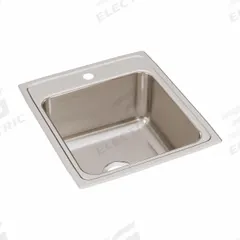 JUST MANUFACTURING Bowl Drop-In Sink: 22 in Overall Lg, 19 1/2 in Overall Wd, 10 1/8 in Bowl Dp (MPN SLX2219A4-J). Key specifications — Brand: JUST MANUFACTURING; Color Family: Silver/Gray.