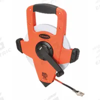 KESON Long Tape Measure: Assisted, OTRS18200, SAE, 200 ft, 1/8 in, Plastic, 200 ft Blade Lg (SAE). Key specifications — attr939846: OTRS18200; attr939849: Fiberglass; attr939859: Nonmagnetic Single Hook; attr939850: Single-Sided; attr939855: 1/8 in; attr944023: Hook End; attr940484: KESON; attr985224: Plastic.