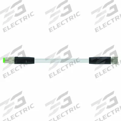 MURRELEKTRONIK Cordset: M8 Male Straight X M8 Female Straight, 3 Pins, Gray, PUR, 0.6 m Cable Lg - Double-Ended Cordsets with PUR Jacket for Twisting Applications