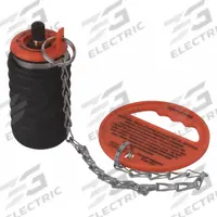 TEST-TITE Test Plug: For 1 3/4 in – 2 1/4 in Pipe, Handle and Chain Tether, Textured Body Surface (MPN 83586). Key specifications — Plug Seal Material: Natural Rubber; Body Type: Textured Body.