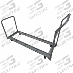 DAYTON Chair Cart: 300 lb, 67 in L x 22 in W x 41 1/2 in H, For 32 Chairs, For 15 in Min Chair Wd (MPN 30E999). Key specifications — Frame Color: Gray; Brand: DAYTON; Caster/Wheel Configuration: (2) Swivel.