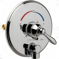 CHICAGO FAUCETS Tub and Shower Valve Trim: Circle Trim Plate, Brass, Polished Chrome Finish (MPN 1921-VOCCP). Key specifications — Compatible Product Type: Thermostatic/Pressure Balancing Tub and Shower Fitting; Brand: CHICAGO FAUCETS; Trim Plate Material: Brass; Product Type: Shower Valve; Trim Plate Shape: Circle; Trim Finish/Color: Chrome.