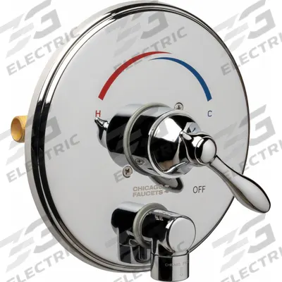 CHICAGO FAUCETS Tub and Shower Valve Trim: Circle Trim Plate, Brass - Handle, Trim & Valve Kits for Bathtubs & Showers