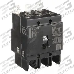 EATON Miniature Circuit Breaker: 30 A, 277/480V AC, Three Phase, 14kA at 277/480V AC, 3 Poles, Std (MPN GHB3030). Key specifications — attr195951: 30 A; attr195952: 277/480V AC; attr195953: Three; attr195954: 14kA at 277/480V AC; attr195958: Standard; attr195955: Eaton Powerline Panelboards; attr211136: EATON.