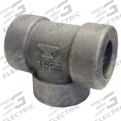 ANVIL Metal Pipe Tee: Tee, Steel, 2 in x 2 in x 2 in - Threaded Extreme-Pressure Pipe Fittings
