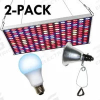 LED Grow Panel: Blue, 120V AC, Bulb Included, LED, 2 ft Max Mounting Ht (MPN 602231). Key specifications — Voltage: 120V AC; Plant Growth Application: Seed Starting; Spectrum: Blue; Brand: MIRACLE LED; Includes: LED Grow Panel (2).