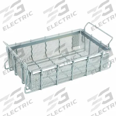 MARLIN STEEL WIRE PRODUCTS Parts Washer Basket: Rectangular, Steel, Silver - Rectangular Parts Washer Baskets