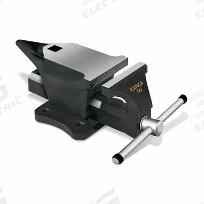 KANCA Combination Vise: Covered, 5 in Jaw Face Wd, 3 1/2 in Max Jaw Opening - Combination Bench & Pipe Vises