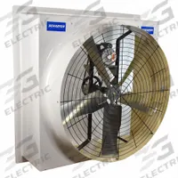 Exhaust Fan: Belt Drive, 48 in Blade, 1 hp, Totally Enclosed, 115/230V AC, 1 ph (MPN FFM483G1). Key specifications — Nameplate Voltage: 115/230V AC; Blade Material: Galvanized Steel; Motor Enclosure: Totally Enclosed; Brand: SCHAEFER; Frame Finish: Polished; Frame Material: Fiberglass.